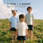 Full Capsule Set — 3 Tees + 1 Shorts